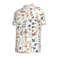 thumbnail image 4 of Wukai Watercolor Floral Men’s Polo Shirts,Quick-Dry Athletic Shirt,Classic Fit Shirts-Medium, 4 of 8