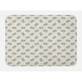 thumbnail image 1 of Japanese Cat Bath Mat, Doodled Maneki Neko Cat Fortune Simple Design, Plush Bathroom Decor Mat with Non Slip Backing, 29.5" X 17.5", Eggshell and Grey, by Ambesonne, 1 of 2