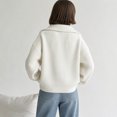 thumbnail image 4 of Sewkxo Knit Cardigan for Women Long Sleeve Front Button Y2k Sweaters Tops Crew Neck Loose Fall Cardigan,Gray M, 4 of 5