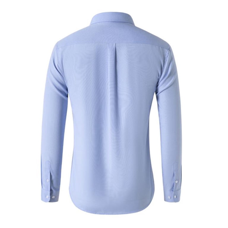 Miluxas Men's Casual Long Sleeve Oxford Dress Shirt Wrinkle-Free