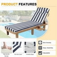 thumbnail image 3 of XXLYY Chaise Lounge Cushions Outdoor, Water-Resistant Patio Lounge Chair Cushion with Ties and Pillows, 3'' High-Density Foam Lounge Replacement Cushion for Lawn Pool, 3 of 7