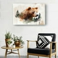 thumbnail image 2 of Bear with A Mountain Wall Art Animal Wildlife Poster Decoration Wall Decorative Modern Prints for Living Room Artwork Canvas Oil Painting, 2 of 6