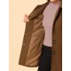 thumbnail image 5 of Abrigo largo elegante de invierno para mujer con cuello de solapa en marrón talla L, 5 of 7