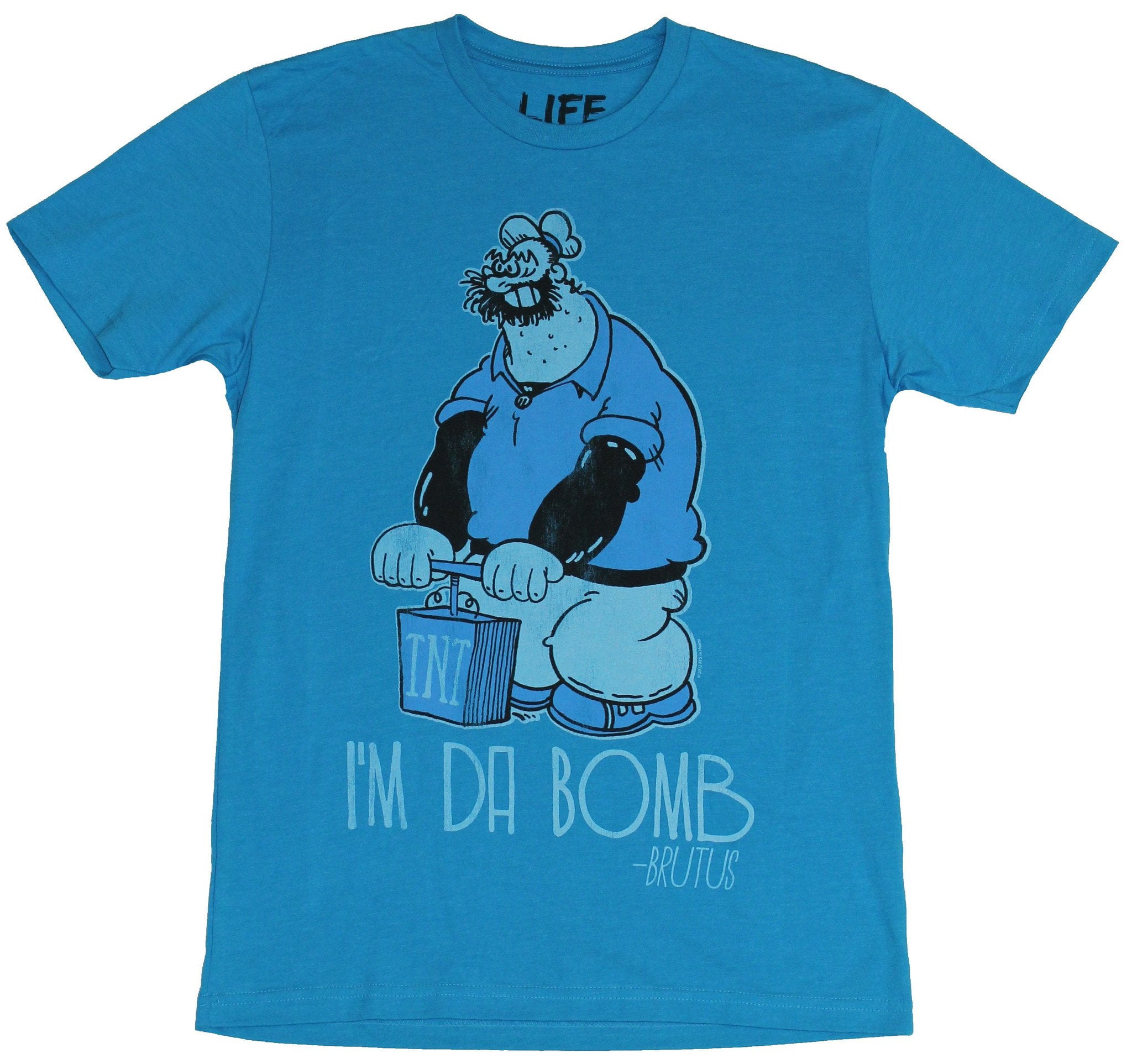 Solskoldning Kommuner bryder ud Popeye Mens T-Shirt - I'm bomb Brutus TNT Image (Medium) - Walmart.com
