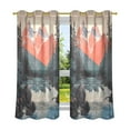 thumbnail image 6 of Yayeee Window Curtains Light Filtering 63"x42" Grommet Panel Pair Home Living Room Decor, Mountains at Dawn, 6 of 7