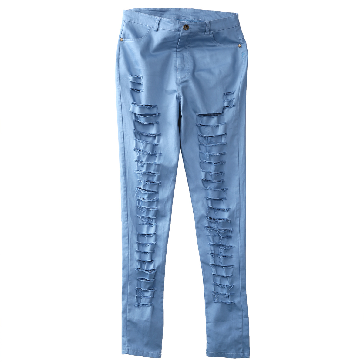 Women Stretch Distressed Ripped Skinny 