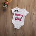 thumbnail image 2 of Newborn Baby Girls Romper, Infant One-Piece Letter Cartoon Print Jumpsuit, 2 of 5