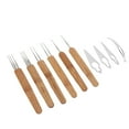 thumbnail image 4 of Dreadlocks Tool Set, Highlight Hairstyle Dreadlock Crochet Needle Bamboo Handle Different Shapes Add Details  For  Silver, 4 of 8