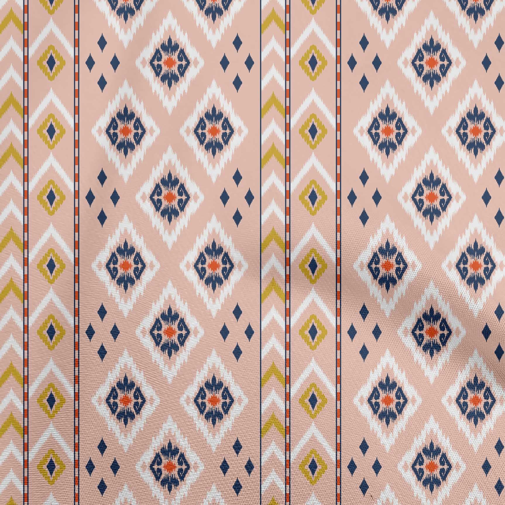 Peach Cotton Silk Fabric main image 1