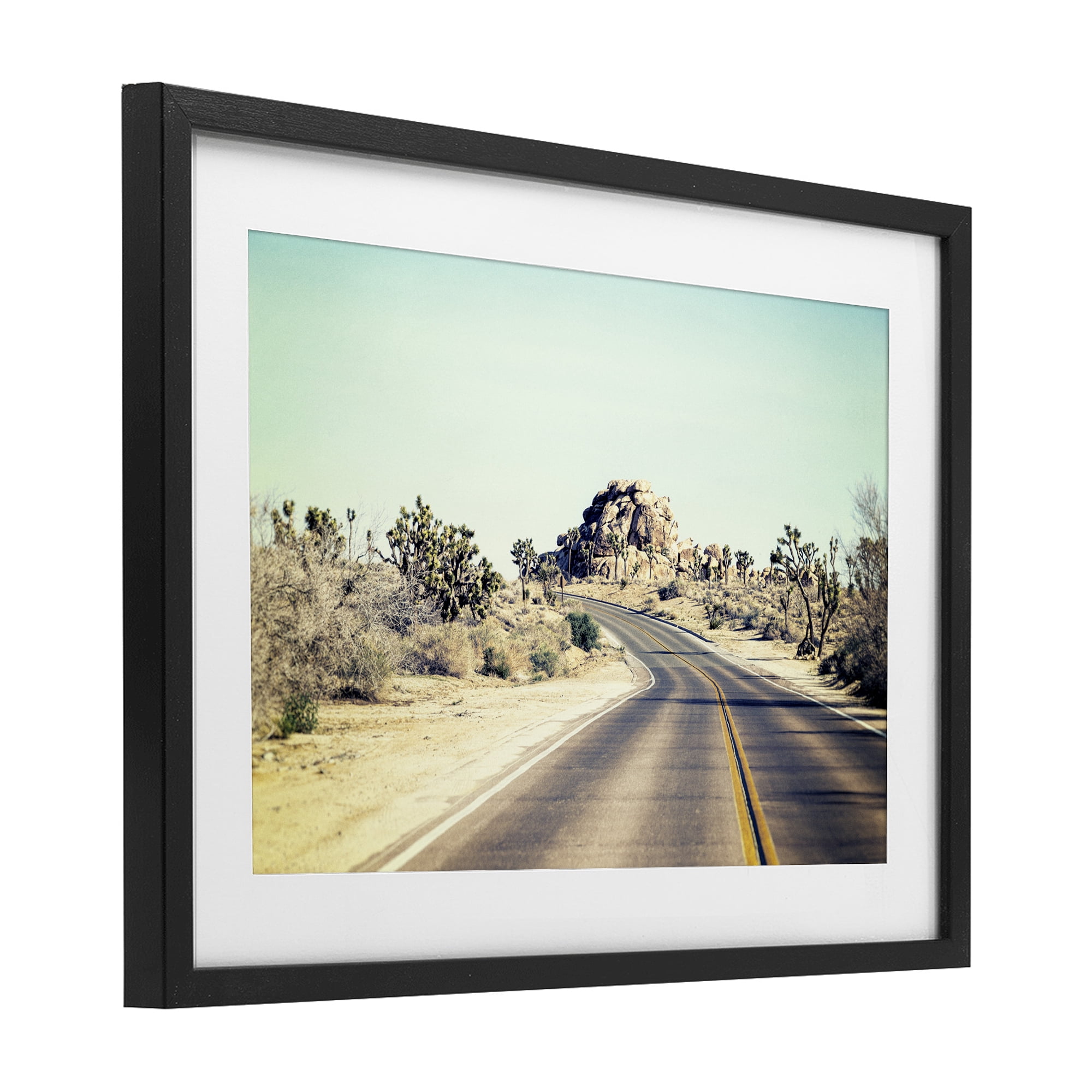 Road Trip Joshua Tree Park Black Framed Print Under Glass, design by Joseph S Giacalone