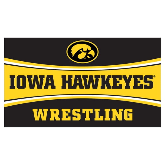 Iowa Hawkeyes 28" x 16" Wrestling Trapper Door Mat