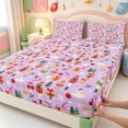 thumbnail image 4 of Manfei Elegant Christmas Animals King Sheets,Happy Xmas Bedding,4-Piece,1 Flat Sheet,1 Fitted Sheet and 2 Pillowcases, 4 of 6