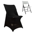 thumbnail image 5 of Efavormart Black Stretch Spandex Lifetime Folding Chair Cover, Premium Fitted Chair Cover With Foot Pockets, 5 of 11