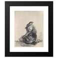 thumbnail image 2 of Rembrandt van Rijn 20x24 Black Modern Framed Museum Art Print Titled - Self-Portrait Leaning on a Stone Sill (1639), 2 of 5