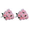 thumbnail image 1 of Ounissouiy 11 cabezas de rosas artificiales, ramo de flores, novia, boda, fiesta en casa, decoración de flores falsas Rosa claro 2Conjunto, 1 of 6