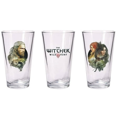 The Witcher 3 Wild Hunt Geralt & Triss with Yennefer Pint Glass Set [Set of