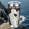 thumbnail image 2 of Tumblers & Cups:Dad Tumbler-Gifts for Dad from Daughter - To My Dad 20 oz Stainless Steel Insulated Coffee Tumbler with Lid - Fathers Day Birthday Gifts for Men, 2 of 7