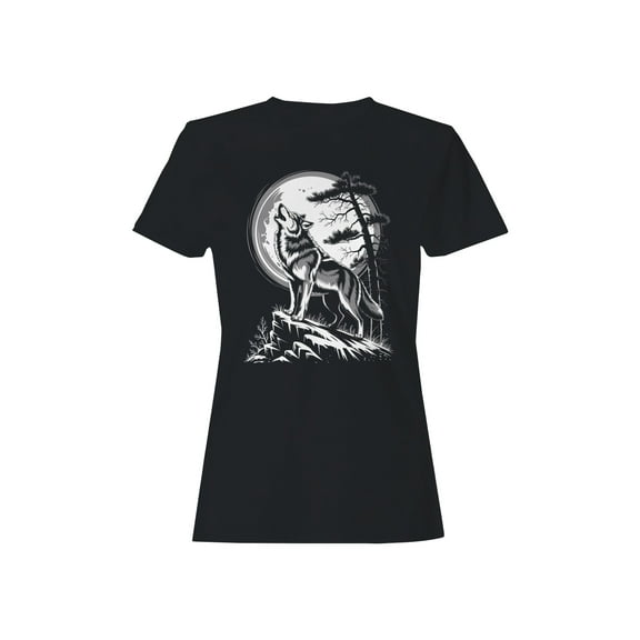 Majestic Wolf Amidst Moonlight Women's T-shirt