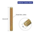 thumbnail image 2 of Uxcell 10 Pack Fully Threaded Rod, M8-1.25x60mm Carbon Steel Long Thread Screw, 2 of 6