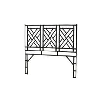 bali & pari Karavo Bohemian Black Natural Rattan King Size Standalone Headboard