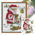 thumbnail image 1 of Hilo Algodón Ecológico Bordado Punto Cruz Impreso Feliz Navidad 14CT 29x36cm, 1 of 9