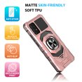 thumbnail image 7 of TJS for Samsung Galaxy A23 5G 4G Phone Case, with Tempered Glass Screen Protector, [Military Grade] Robotic Magnetic Support Car Mount Metal Ring Holder Kickstand Cover for Galaxy A23 5G (Rose Gold), 7 of 7