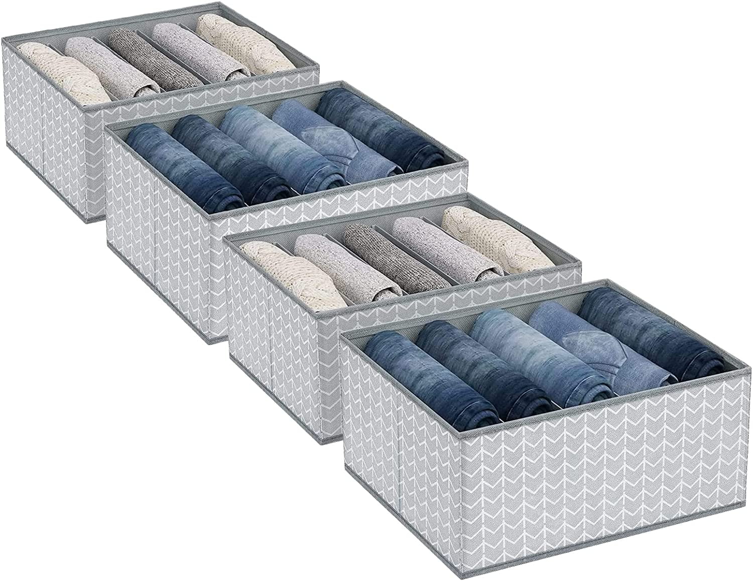 DIMJ Drawer Organizers for Clothing, Fabric Clothes Organizer with