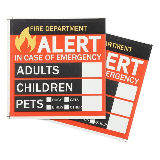 Unique Bargains People and Pet Safety Locator Sticker 3x3", 10 Pack Fire Rescue Safety Decal