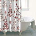 thumbnail image 4 of White Christmas Tree Pattern Shower Curtain 72"x72" ,Bathroom Decorative Shower Curtains Set with 12 Hooks,Modern Waterproof Washable Shower Curtain, 4 of 6
