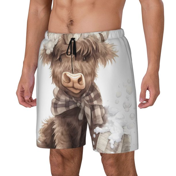 Fotbe C Traje de Baño para Hombre – Shorts de Natación de Secado Rápido con Forro y Bolsillos-Medium