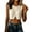 Khaki, variant on Women's Linen Blend Sleeveless Round Neck Front Split Crop Tank Top,Green,Women's S-XXXL