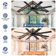 thumbnail image 4 of 66-Inch Indoor/Outdoor Ceiling Fan without Light - Large Ceiling Fan with 8-Blade in Black Walnut, Remote & App Control, Quiet DC Motor​, 4 of 9