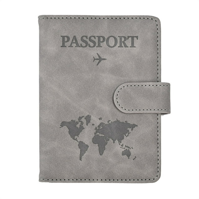 Passport Cover Case Holder Women Men PU Wallet Travel Passport Holder