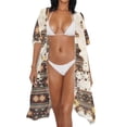 thumbnail image 3 of HELLHERO Cow Sunflower Pattern Bathing Suit Cover Up High Quality Fabrics Quick Dry Free Size Swimsuit Cover ups Kimono for Women, 3 of 6