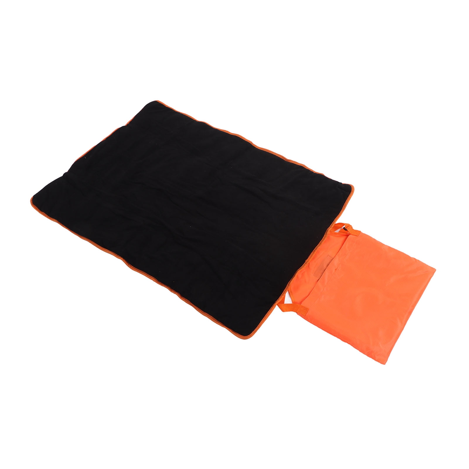 BIMZUC Outdoor Pet Mat Reversible Waterproof Machine Washable Portable Dog Sleeping Pad for Puppy Camping Travel Orange with Black Polyester Layer 15.75 inches / 40.0 cm Bed Cushion