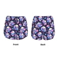 thumbnail image 3 of Rateoe cool flower Skull Printed 2 in 1 Women's Workout Shorts for Athletic Gym Running Shorts with Phone Pockets-X-Large, 3 of 7