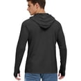 thumbnail image 4 of Men's Hooded Long Sleeve UPF 50+ Shirts Uv Spf Performance Fishing Swimming Lightweight Hoodie with Hood Quick Dry T-Shirts Rash Guards@100, 4 of 6