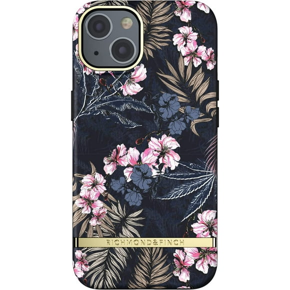 Richmond & Finch Phone Case Compatible with iPhone 13, Floral Jungle Design, 6.1 Inches, Shockproof, Raised Edges,
