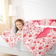 thumbnail image 4 of Feelyou Kawaii Cartoon Bow Full Size Comforter Sets for Teen, Princess Bowknot Bedding Comforter Set, Rustic Farmhouse Floral Reversible Bedding Sets, Super Cozy Room Decor, 3 Pieces, 4 of 8