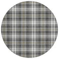 thumbnail image 2 of Addison Rugs Chantille Indoor/Outdoor Transitional Plaid Charcoal Washable Round Rug, 8' x 8', 2 of 6