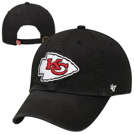 '47 Brand Kansas City Chiefs New Clean Up Adjustable Hat - Black - OSFA