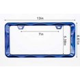 thumbnail image 5 of Creathome 3D Curly Wave Pattern Shining Blue License Plate Frame from Pure Zinc Alloy Metal, 5 of 7