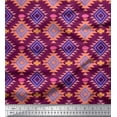 thumbnail image 3 of Soimoi Pink Rayon Fabric Diamond Geometric Print Sewing Fabric Yard 56 Inch Wide, 3 of 3
