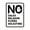 White, variant on Portrait Round No Sales, No Religion, No Flyers, No Soliciting Sign (White) - Small