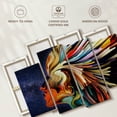 thumbnail image 6 of Elephant Stock Abstract Star Profile Wall Art - Horizontal Multi Panel Canvas - Living Room Wall Decor - People Multi Panel - Blue And Orange Decor - 36" x 22", 6 of 8