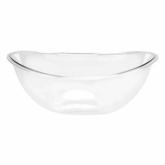 EcoQuality 80oz Contoured Bowl Clear - Disposable Clear Bowl for Parties Catering Food Storage Meal Prep Salad Fruit Bowl Lightweight Durable (1)