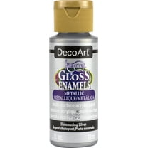 Multipack of 3 - Americana Gloss Enamels Acrylic Paint 2oz-Shimmering Silver