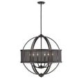 thumbnail image 3 of Golden Lighting Colson 6-Light Chandelier in Matte Black with Matte Black Shade, 3 of 5