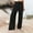 Black, variant on Ladies Casual Fashion Commuting Solid Color Elastic Waist Trousers Wide Leg Pants Womens Casual Pants on Womens Linen Pants Tall Womens Casual Leggings Stretchy Work Pants