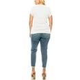 thumbnail image 3 of Women's Plus Size Casual Short Sleeve V-Neck Solid Basic T-Shirt Top, 3 of 3